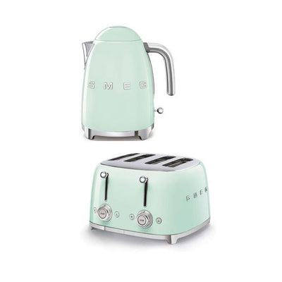 Superdrug Smeg TSF03 KLF03 Kettle and Toaster Set Light Green- Buy online at McGrocer