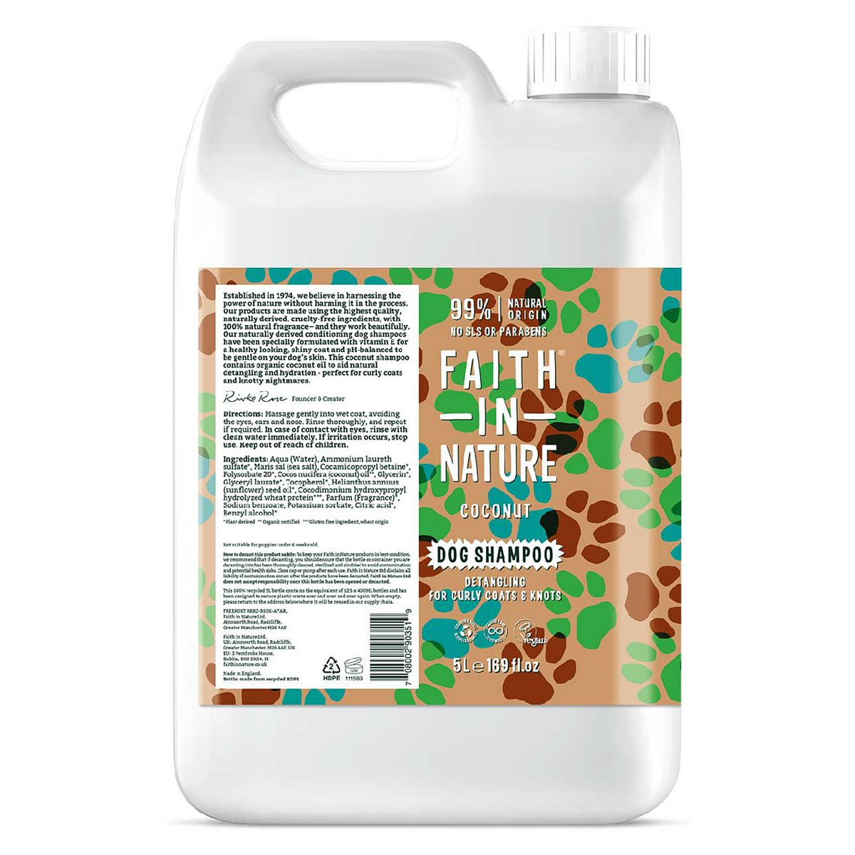 Faith In Nature Dog Care Shampoo Coconut - 5000ml GOODS Boots   