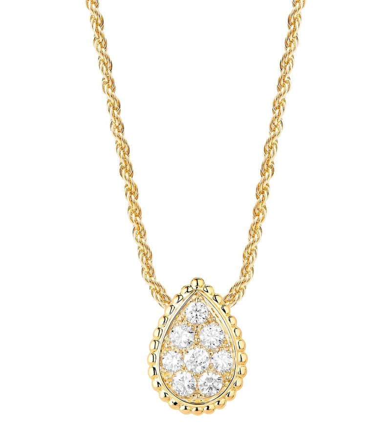Boucheron Serpent Bohème yellow gold diamond pendant - British product