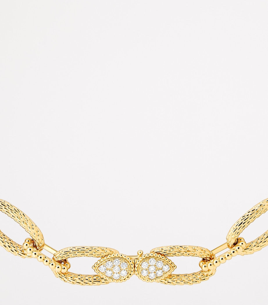 Boucheron Serpent Bohème Vintage necklace yellow gold diamonds, UK version