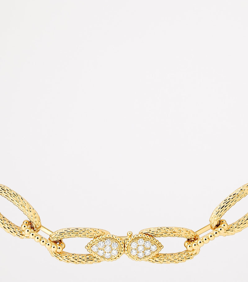 Boucheron Serpent Bohème Vintage necklace yellow gold diamonds, UK version