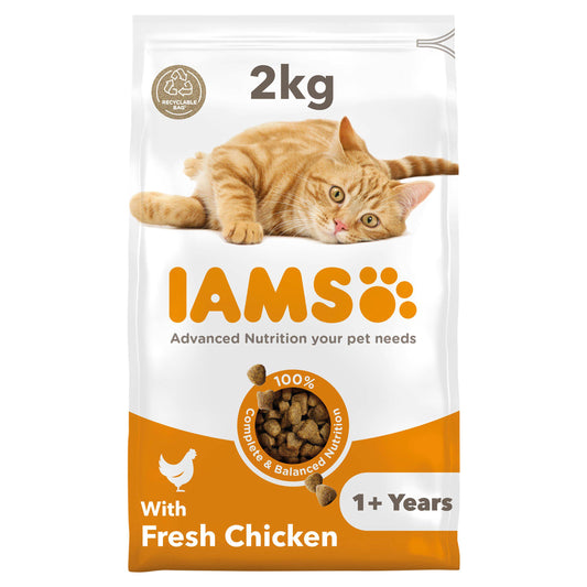 IAMS Vitality Vitality Adult Cat, Chicken 2kg Advanced nutrition cat food Sainsburys   