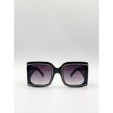 SVNX oversized square sunglasses with diamond detail (British brand)