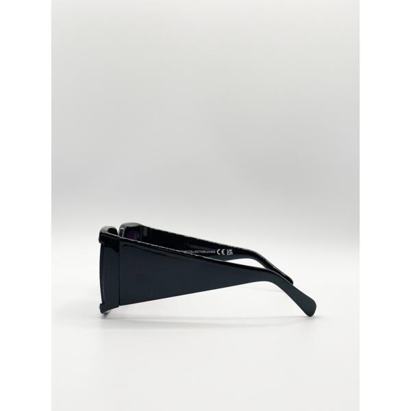 SVNX oversized square sunglasses with diamond detail (British brand)