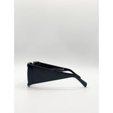 SVNX oversized square sunglasses with diamond detail (British brand)