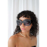 SVNX oversized square sunglasses with diamond detail (British brand)