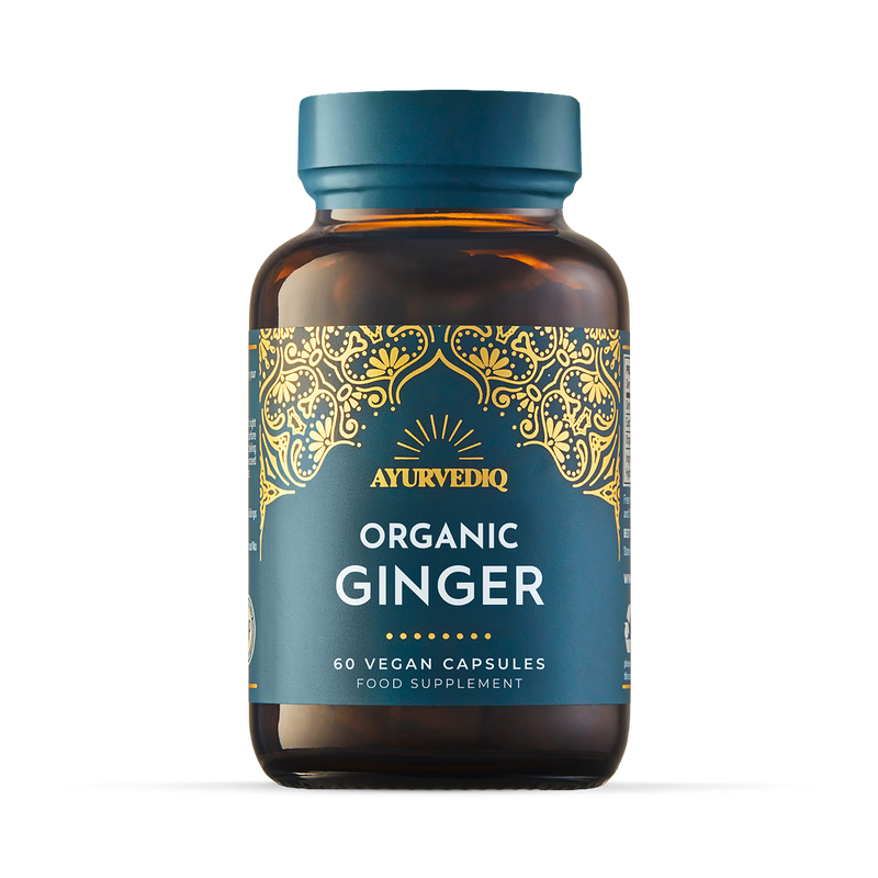 Ayurvediq organic ginger capsules 60 count (British brand)