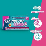 Gaviscon Heartburn Double Action Mixed Berry Tablets 12s GOODS Superdrug   