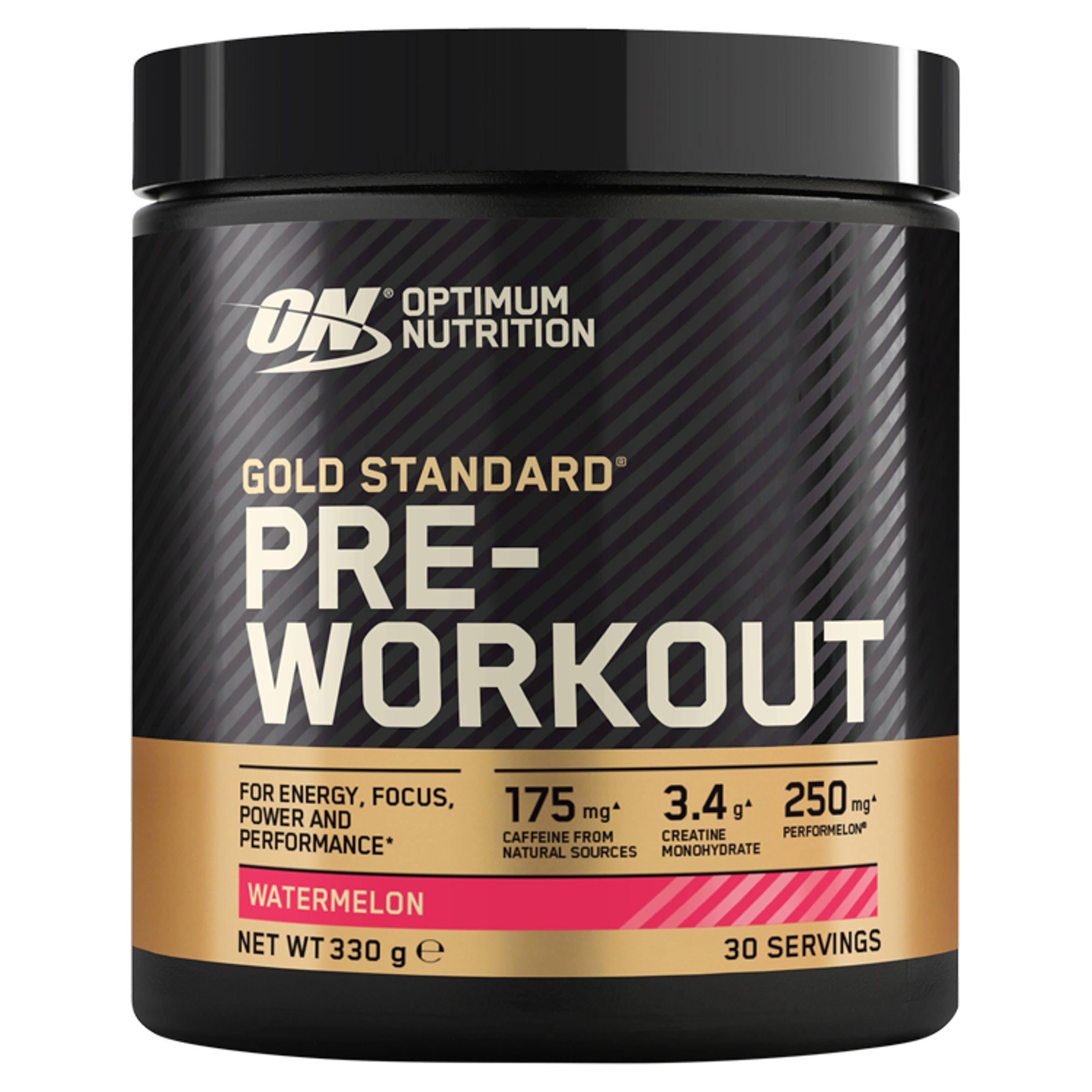 Optimum Nutrition Gold Standard Pre Workout Powder Watermelon Flavour 30 servings 330g GOODS Sainsburys   