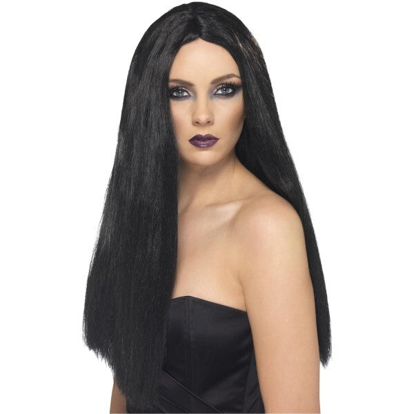 Smiffys witch wig black 60cm, UK version