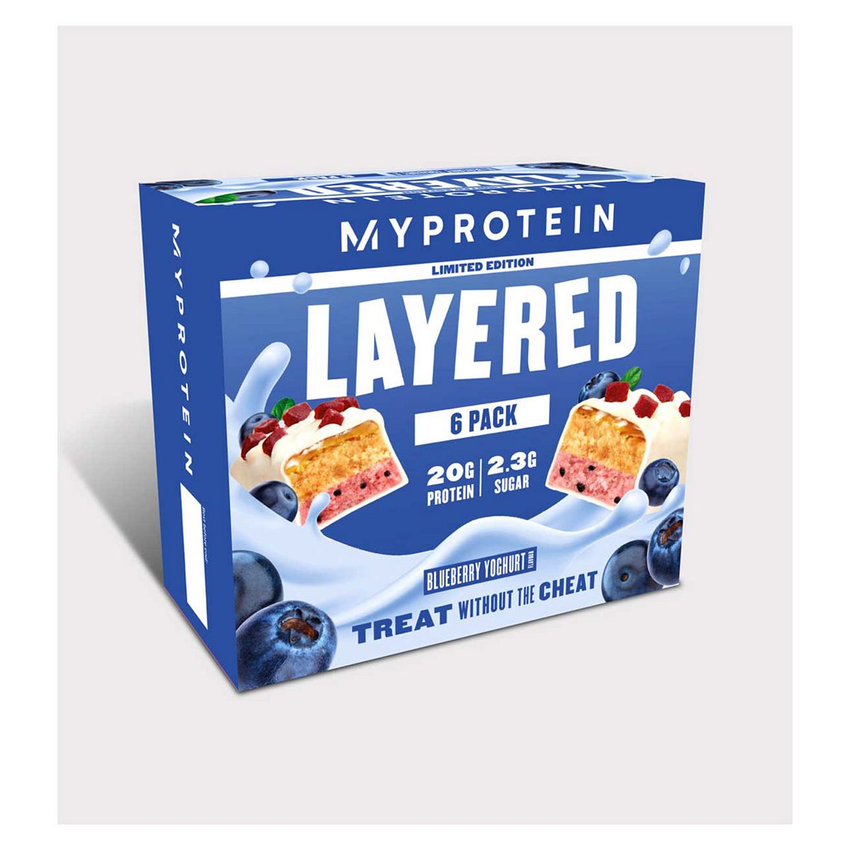 Myprotein Blueberry Yoghurt Layered Bar 60g - 6 Bars GOODS Boots   