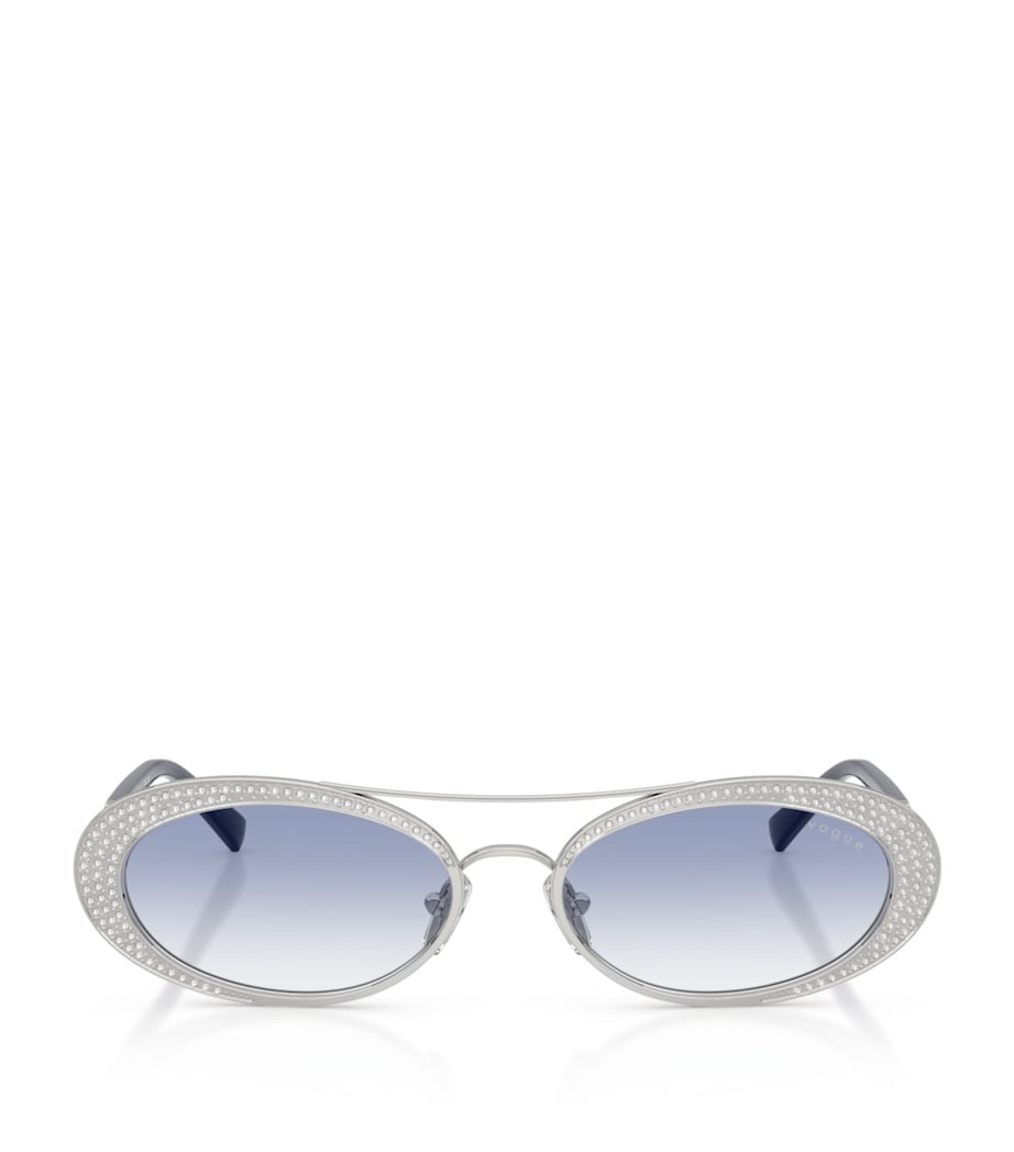 Vogue Rhinestone Oval Sunglasses - British product