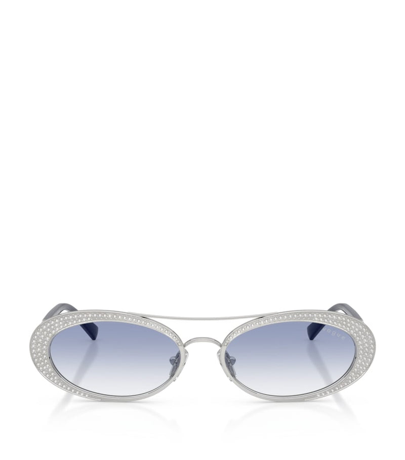 Vogue Rhinestone Oval Sunglasses - British product
