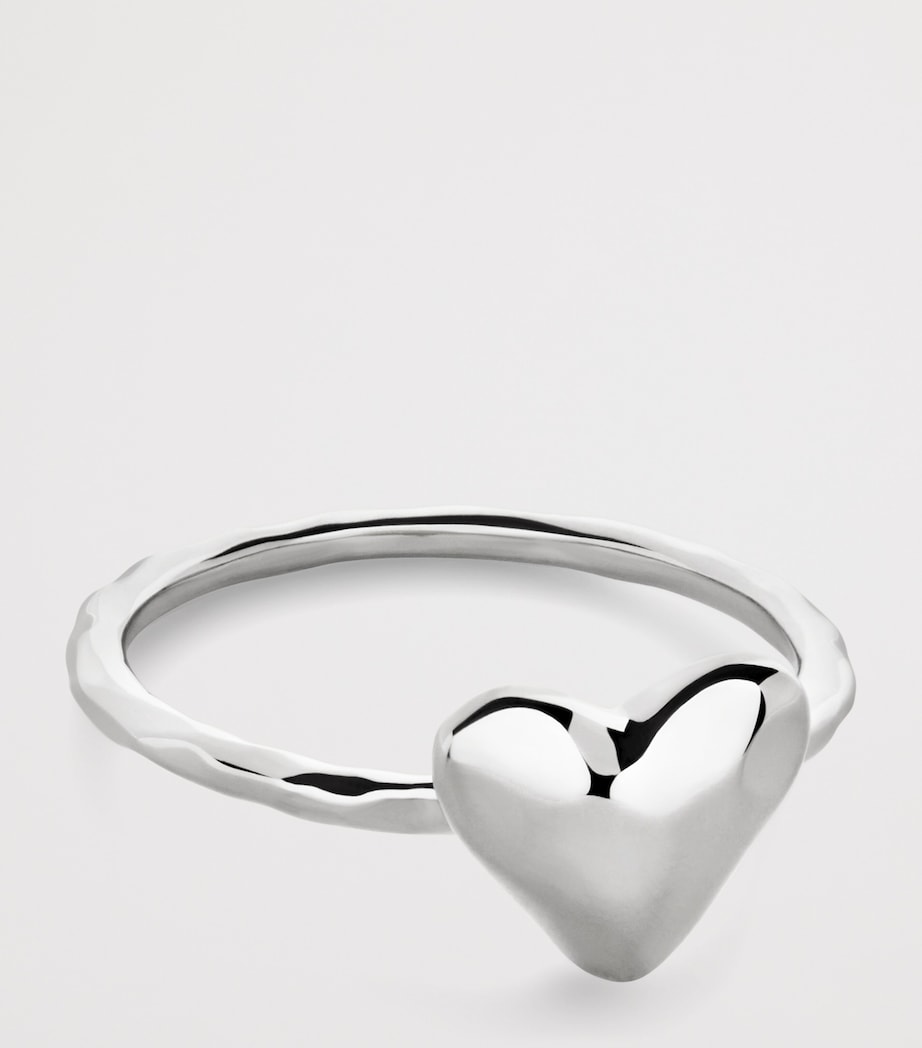 Monica Vinader sterling silver heart ring - British product