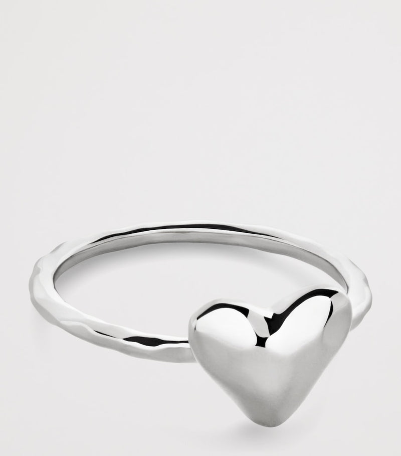 Monica Vinader sterling silver heart ring - British product