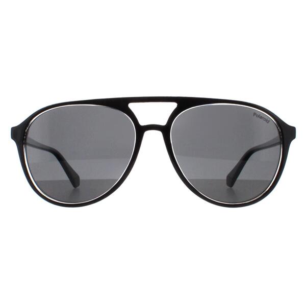Polaroid PLD 4162/S black polarised aviator sunglasses (British brand)