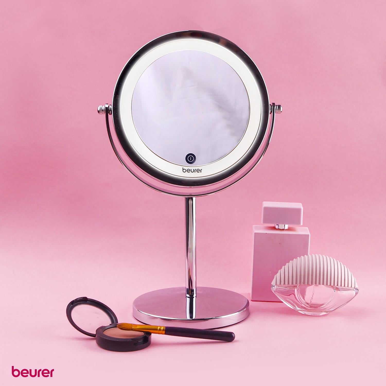 Beurer illuminated mirror 18 LEDs 7x magnification 13cm (British brand)