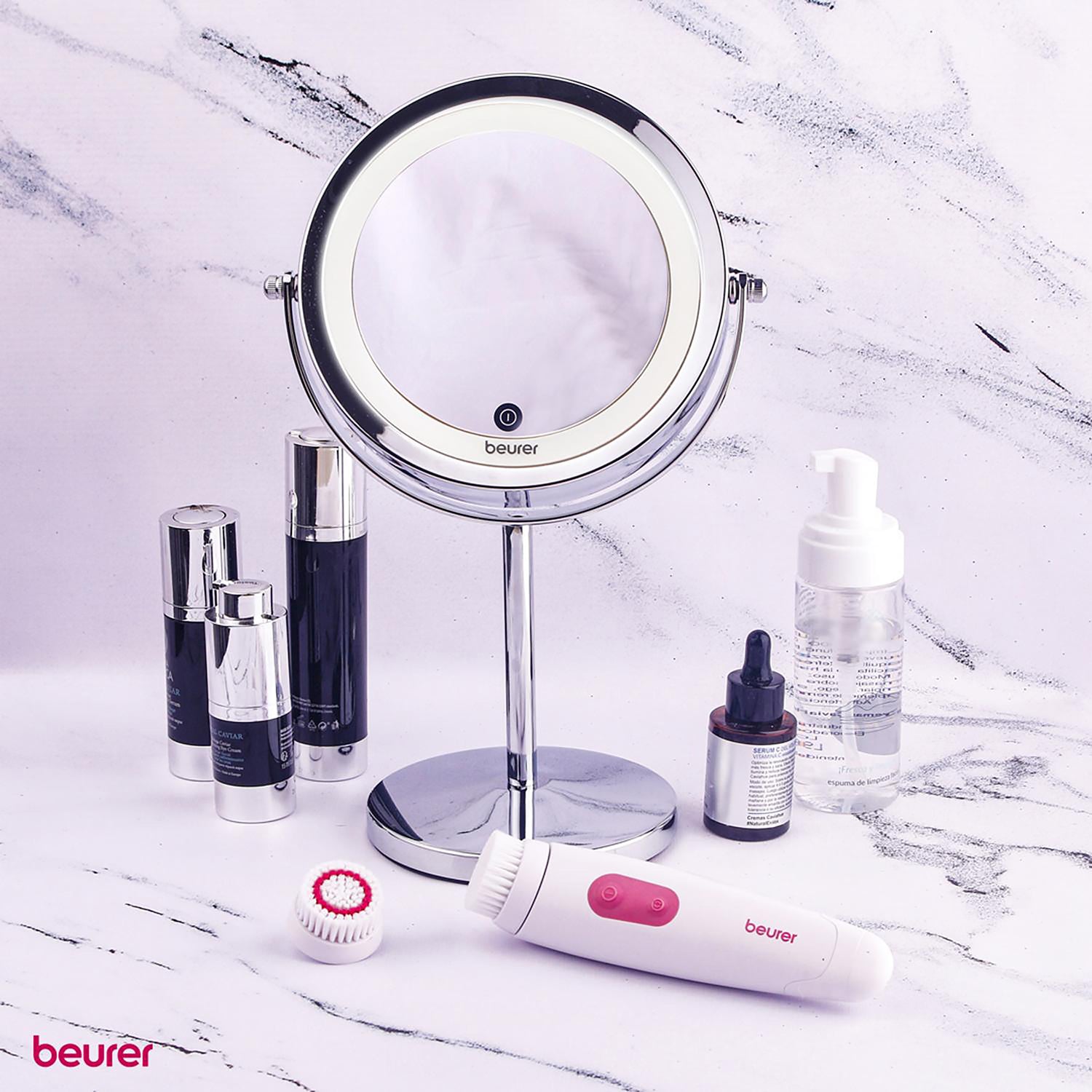 Beurer illuminated mirror 18 LEDs 7x magnification 13cm (British brand)