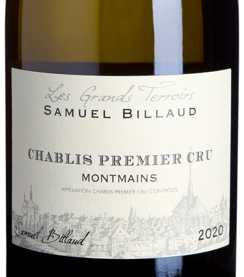 Samuel Billaud Montmains Chablis Premier Cru 2020 white wine 75cl (British brand)