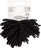 Superdrug black hair bands assorted sizes pack of 70 (British brand)