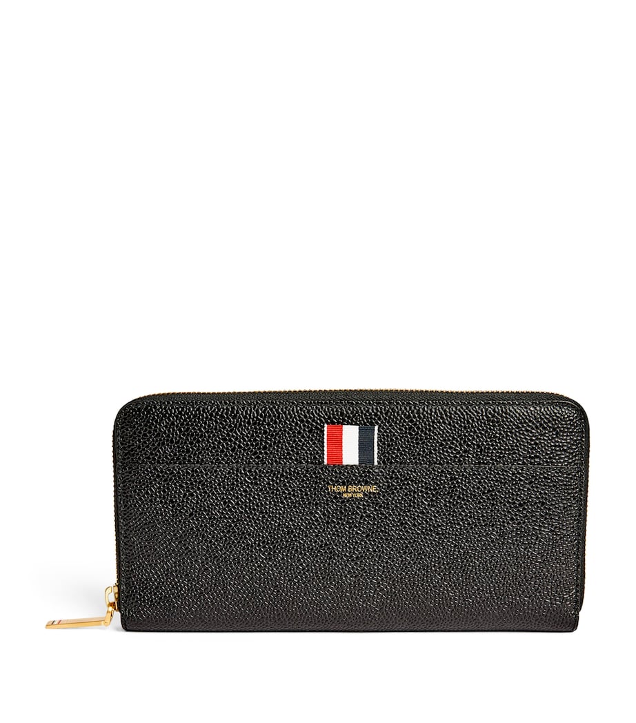 Thom Browne leather continental zip wallet, imported from the UK
