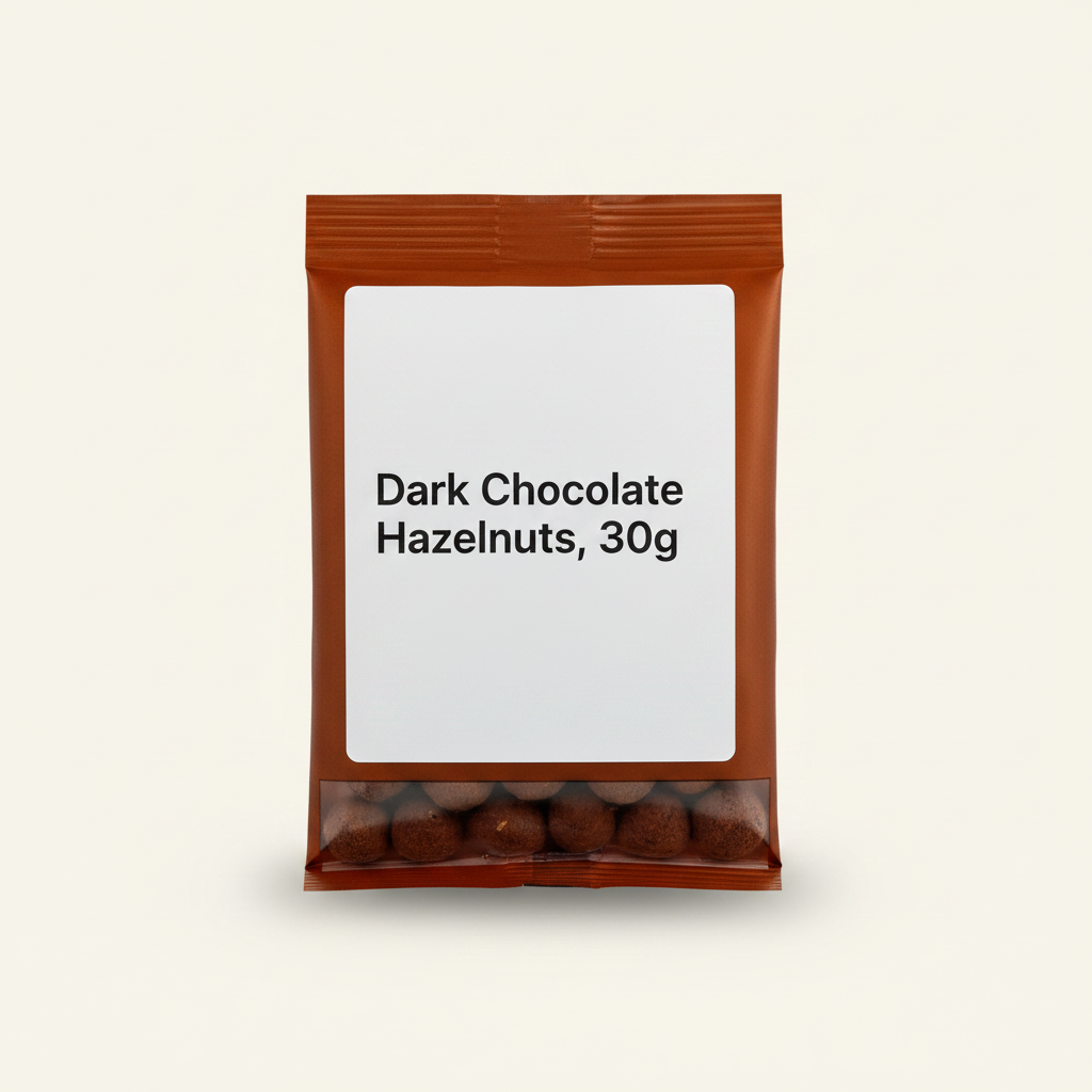 Holland & Barrett dark chocolate hazelnuts 30g, UK version