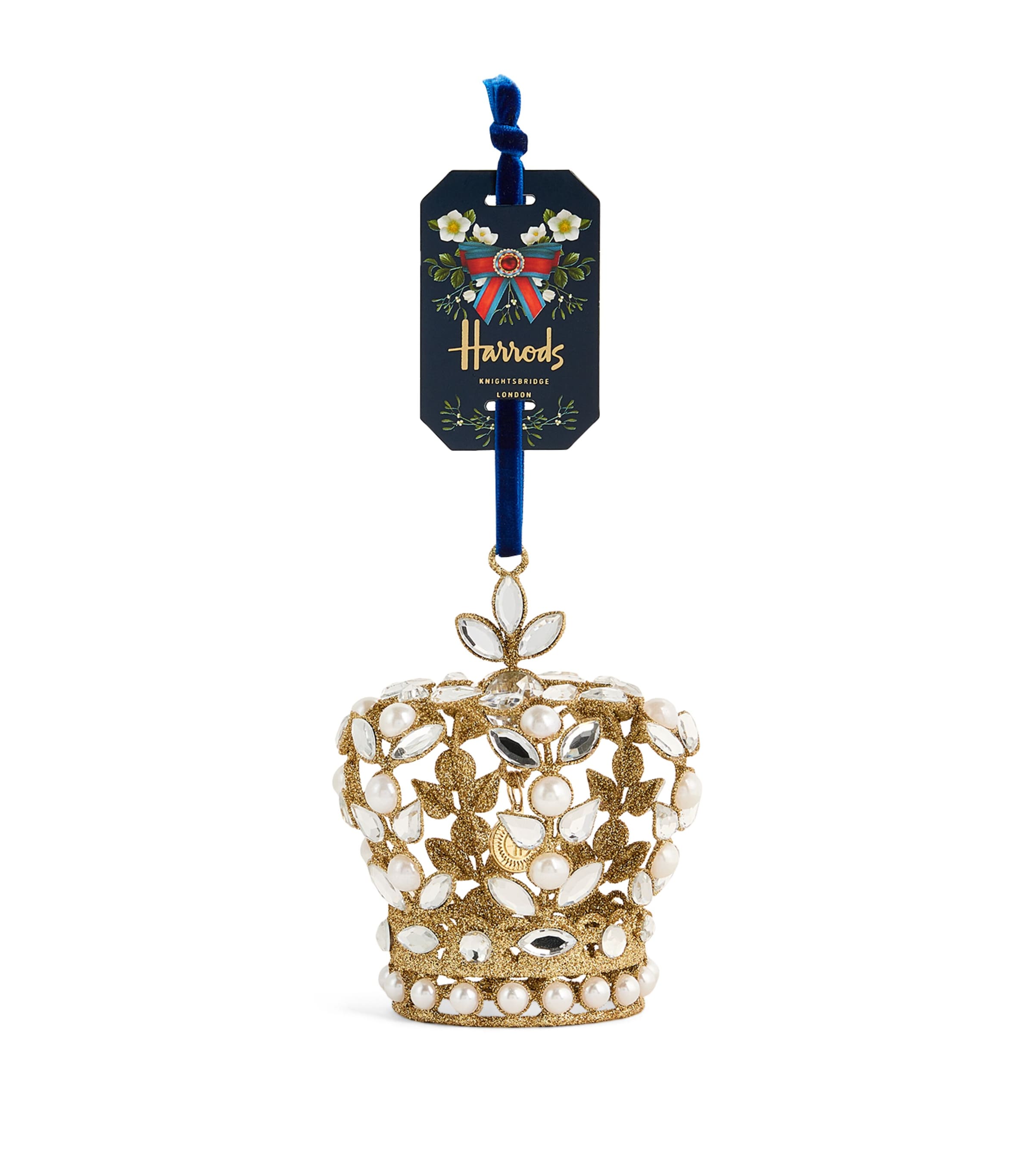 Harrods embellished crown tree decoration 12cm - British product
