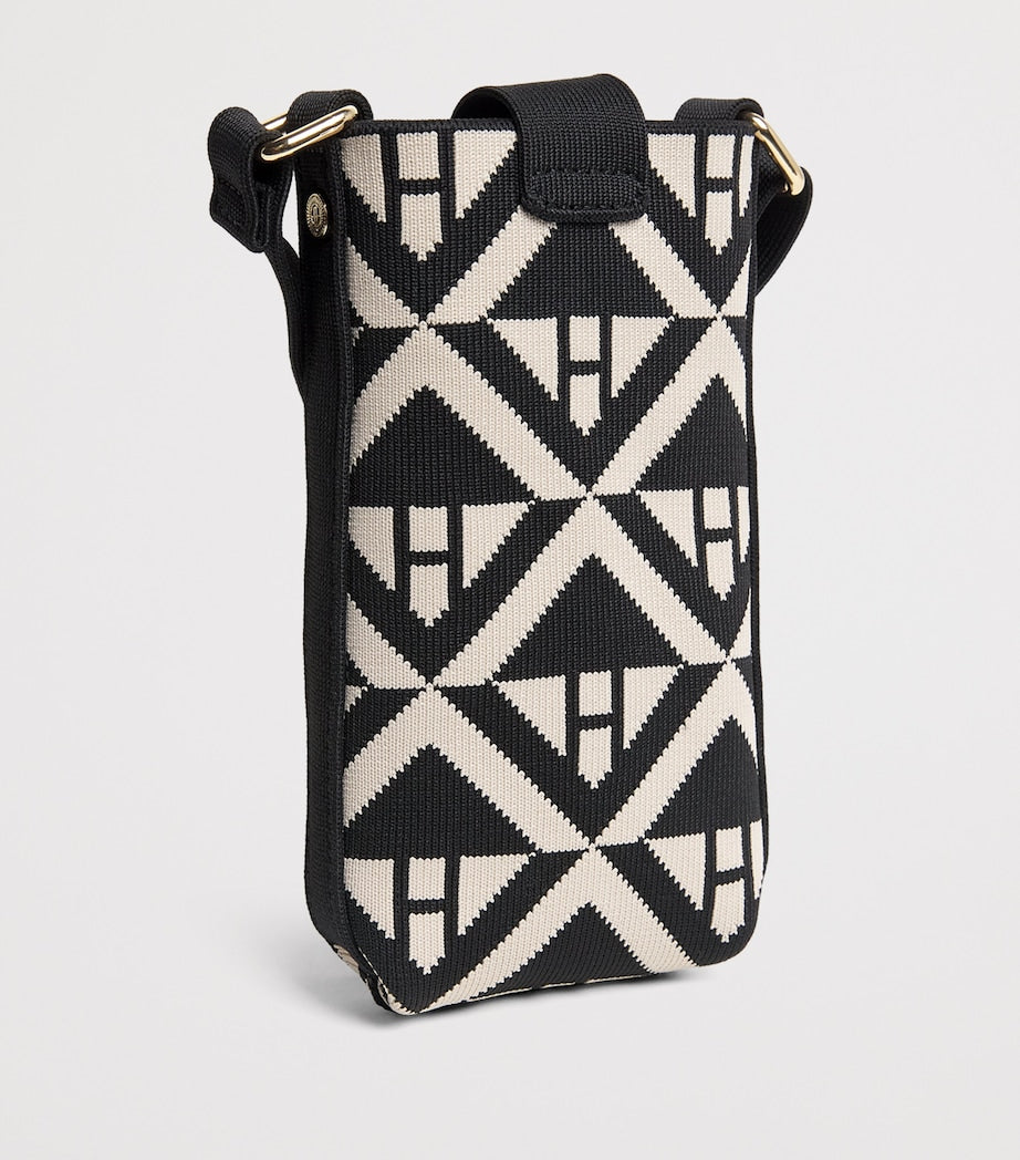 Harrods Geo Jacquard phone pouch - British product