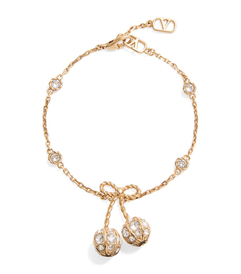 Valentino Garavani Crystal Cherryfic bracelet, UK version