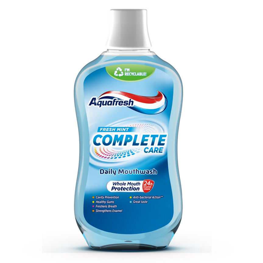 Aquafresh Mouthwash Complete Care Fresh Mint Dental ASDA   