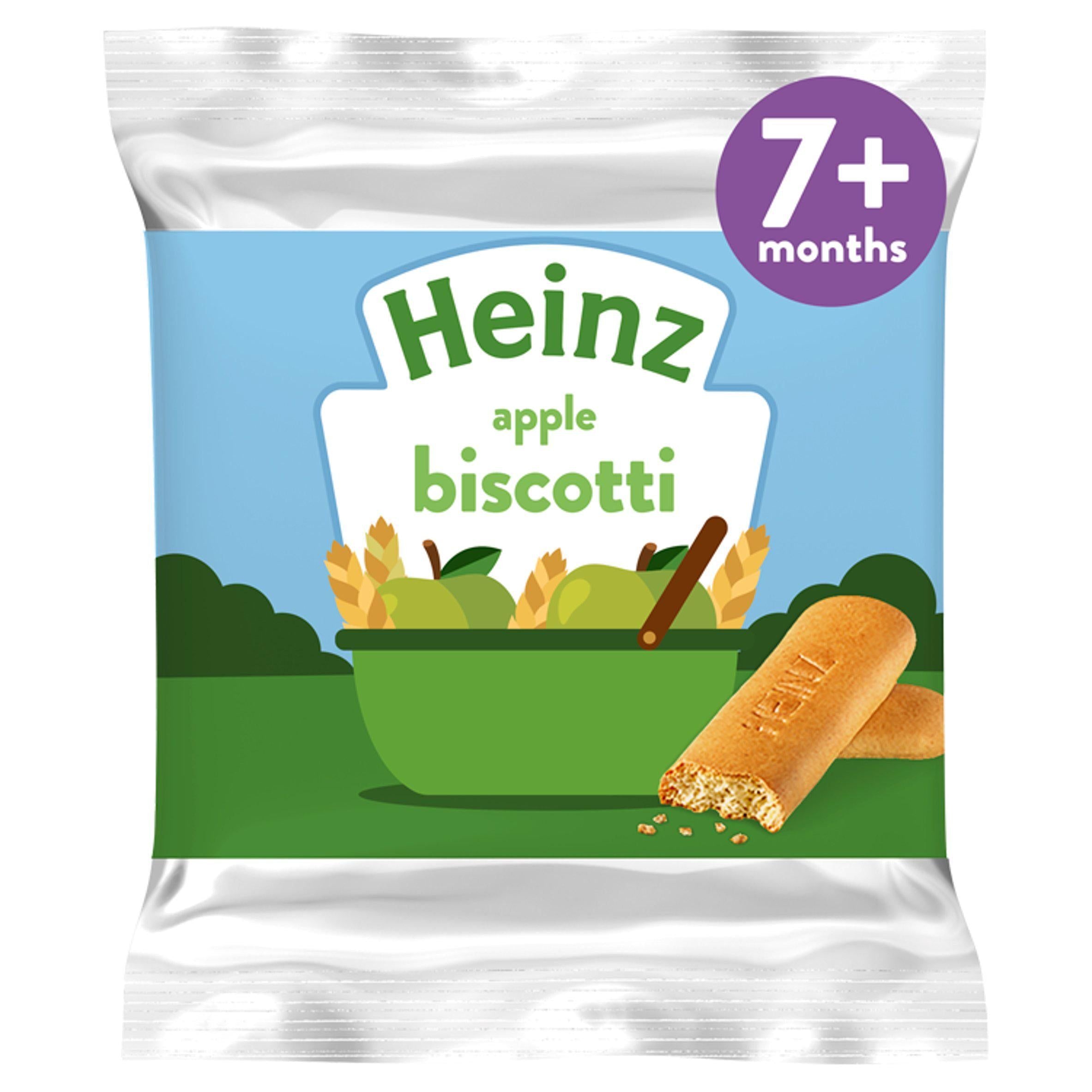 Heinz Apple Biscotti Baby Food Snacks 7+ Months 60g snacks & rusks Sainsburys   