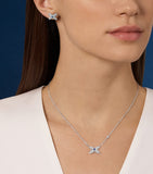 Chaumet white gold diamond sapphire necklace (British brand)