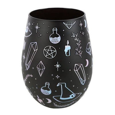 Superdrug Something Different Crystal Witch Print Stemless Wine Glass 550ml- Buy online at McGrocer