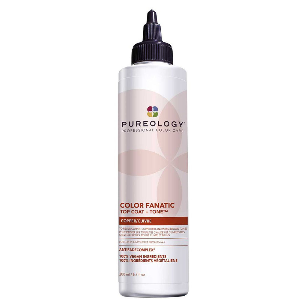 Pureology Color Fanatic Top Coat + Tone Copper Color Glaze Toner For Copper Colour-Treated Hair 200ml