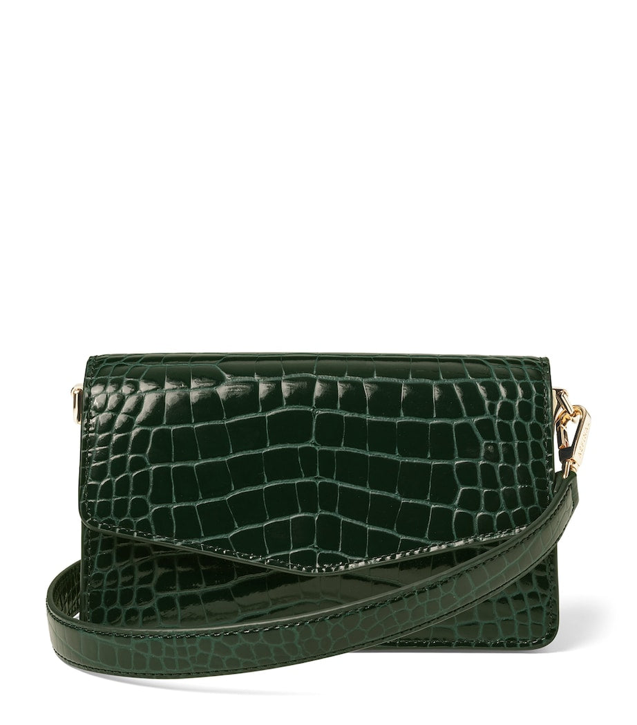 Aspinal of London Eliza croc-embossed clutch bag (British brand)