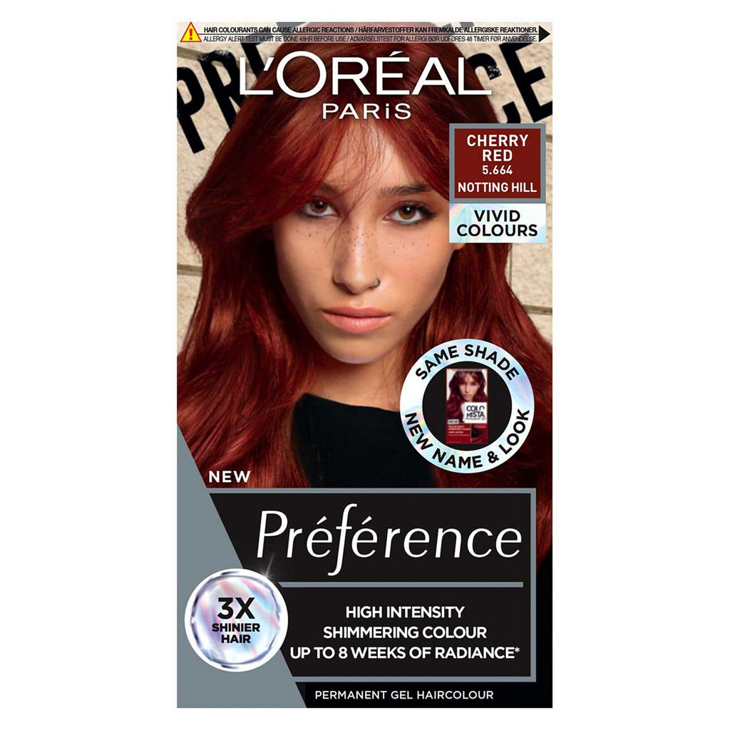 L'Oreal Paris Preference Vivids Permanent Hair Dye, Intense Luminous Colour, Cherry Red 5.66