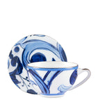 Dolce & Gabbana Blu Mediterraneo porcelain teacup and saucer, imported from the UK