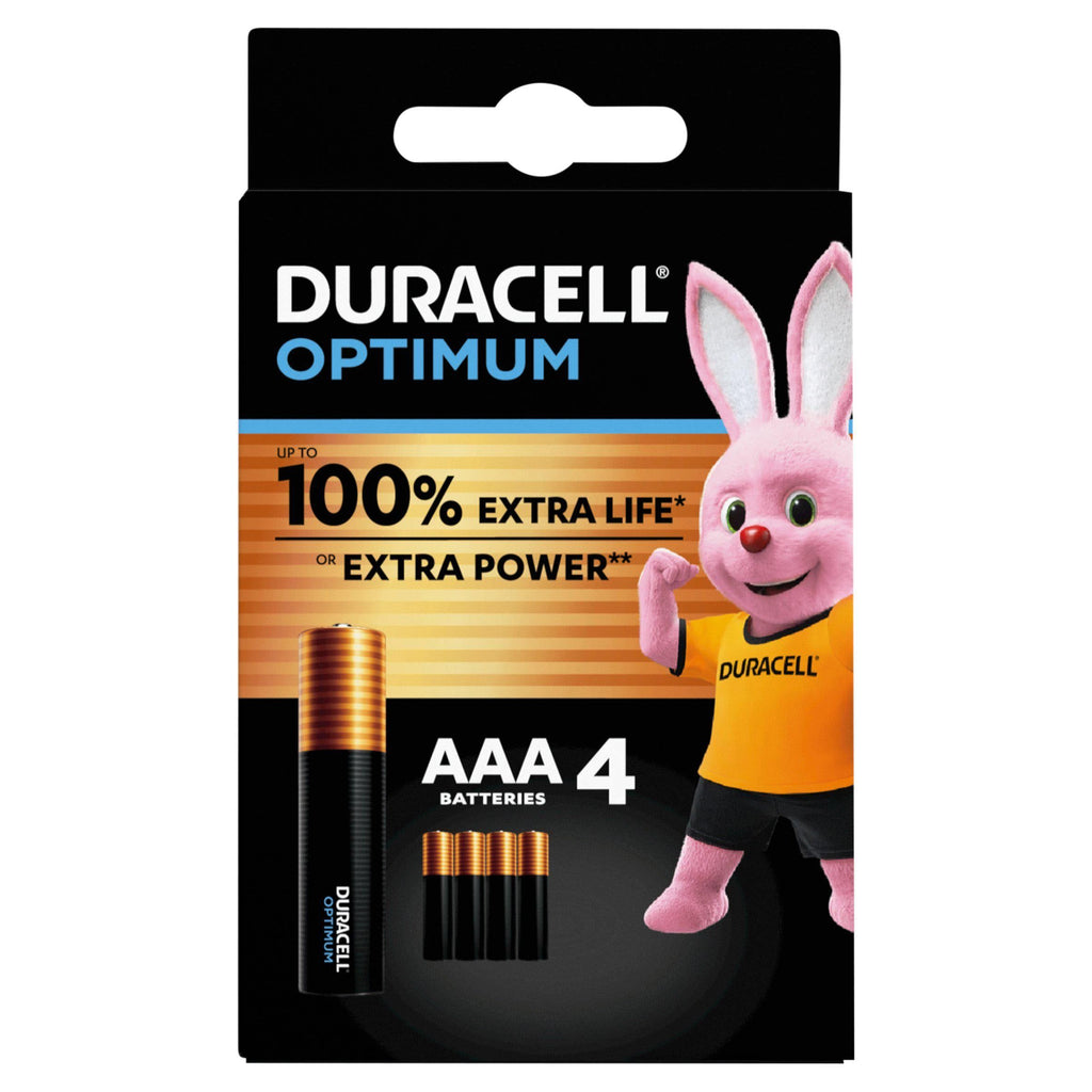 Duracell Optimum AAA Batteries, pack of 4