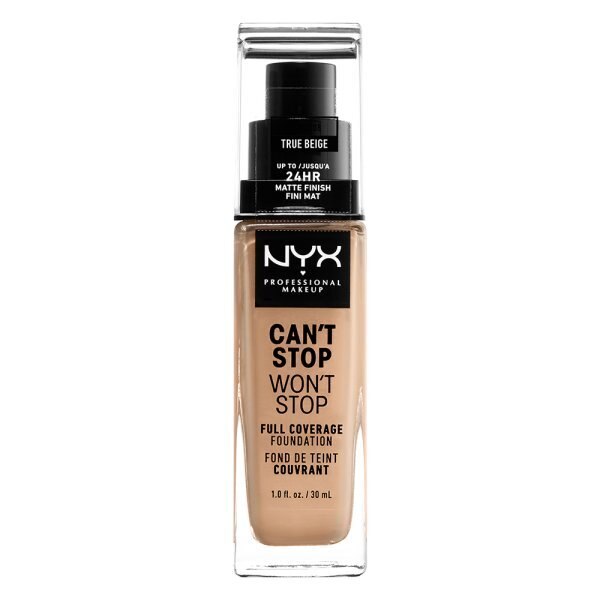 NYX Professional Makeup Cant Stop Foundation Porcelain GOODS Superdrug TRUE BEIGE  