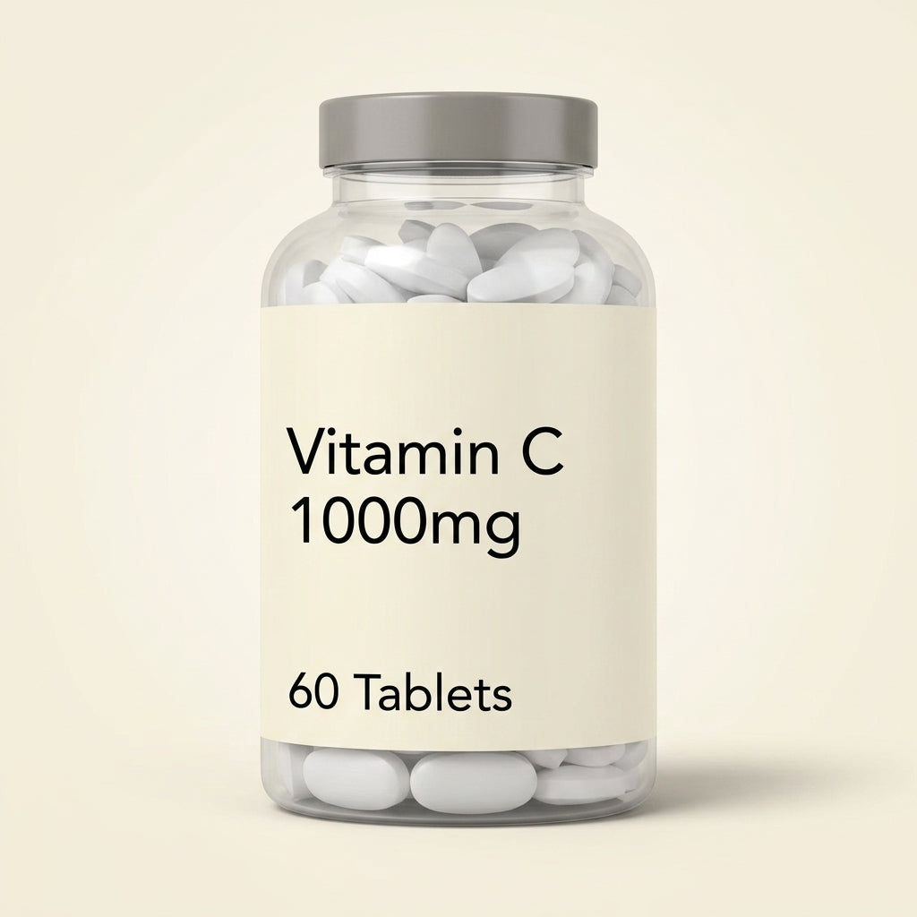 Holland & Barrett vitamin C 1000mg tablets, imported from the UK