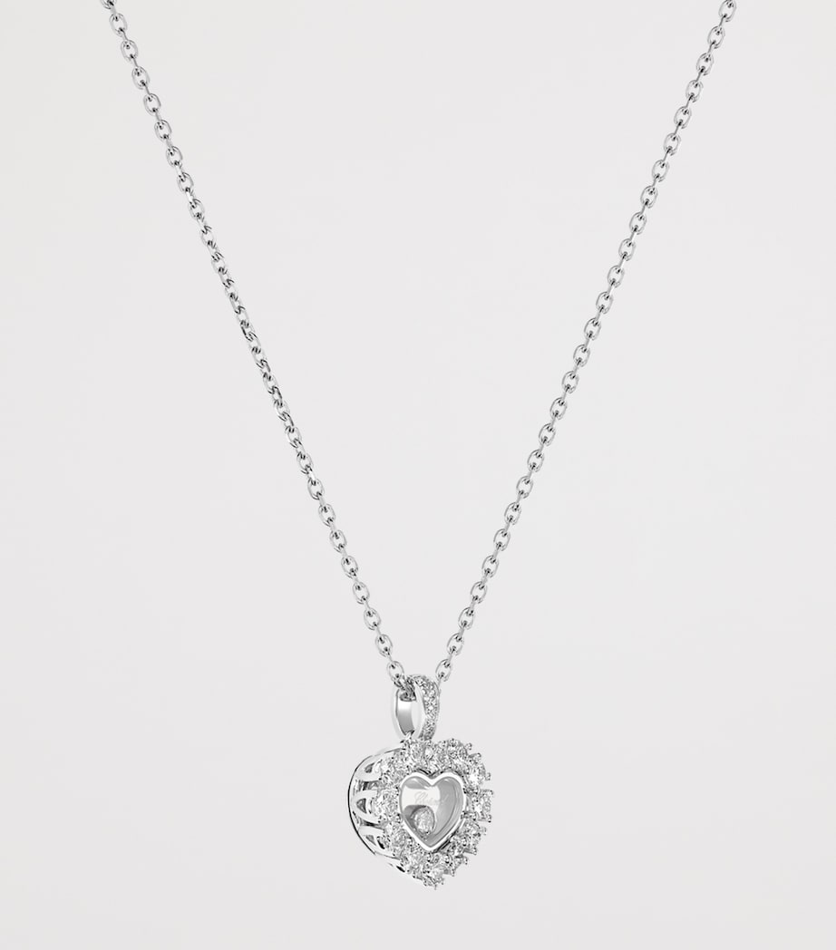 Chopard Happy Diamonds pendant necklace 18k white gold, imported from the UK