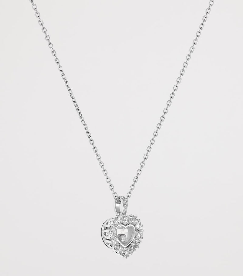Chopard Happy Diamonds pendant necklace 18k white gold, imported from the UK