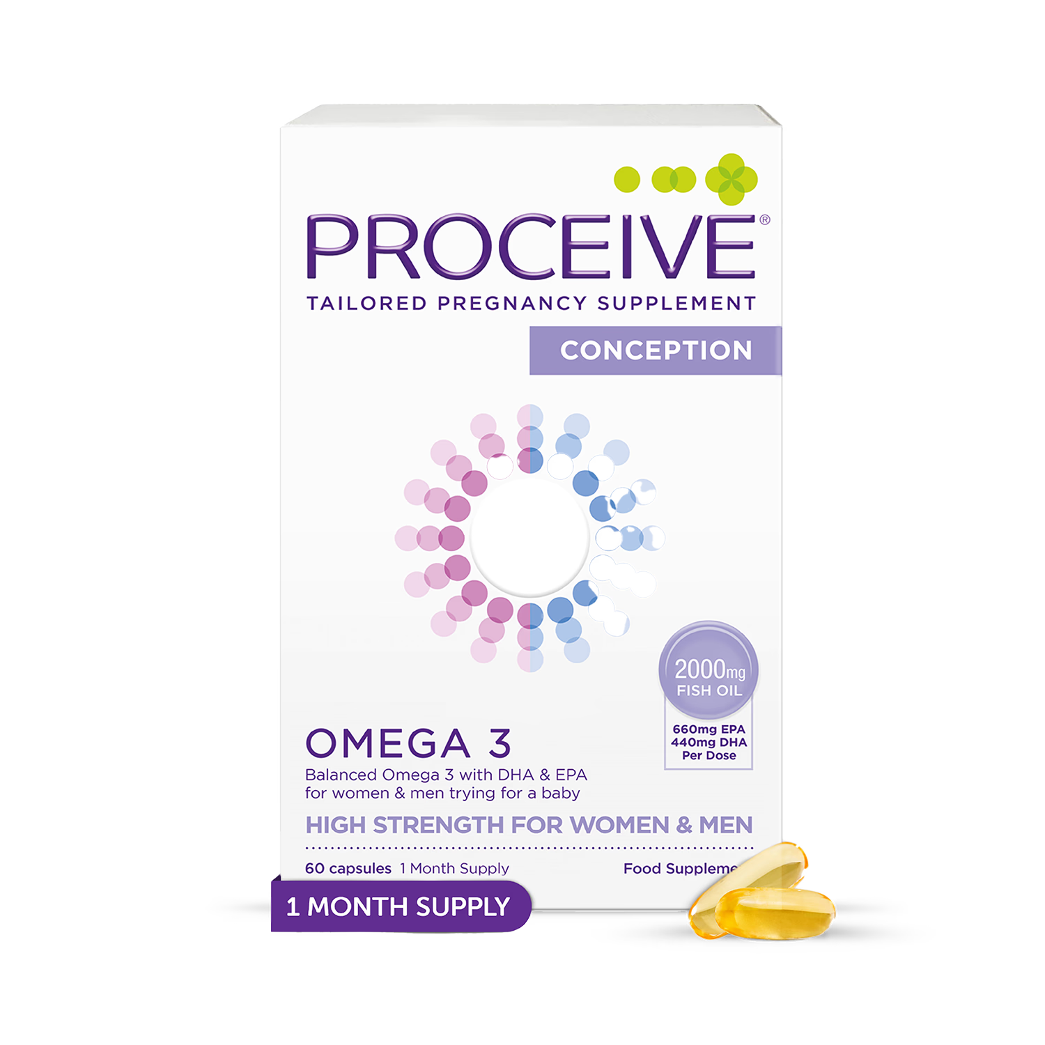 Proceive Conception Omega 3 60 Capsules, imported from the UK