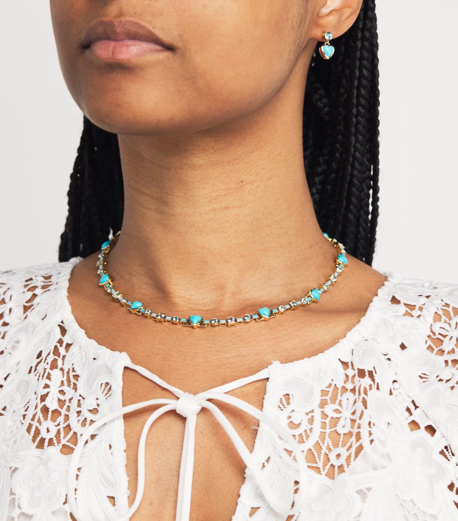Emily P. Wheeler heart choker turquoise blue topaz, imported from the UK