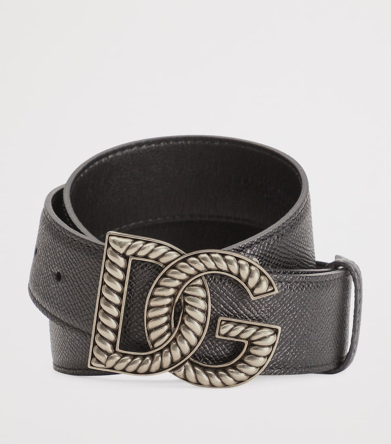 Dolce&Gabbana logo belt calfskin, imported from the UK