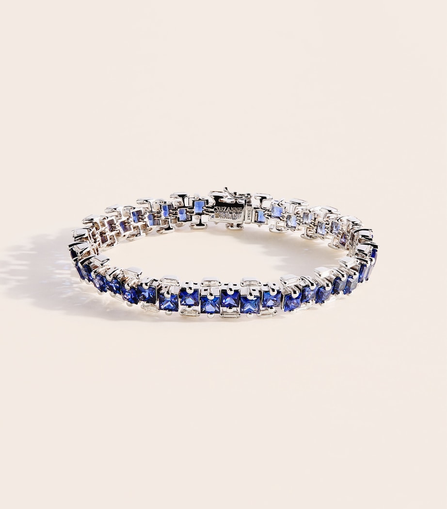 Suzanne Kalan white gold diamond blue sapphire bracelet - British product
