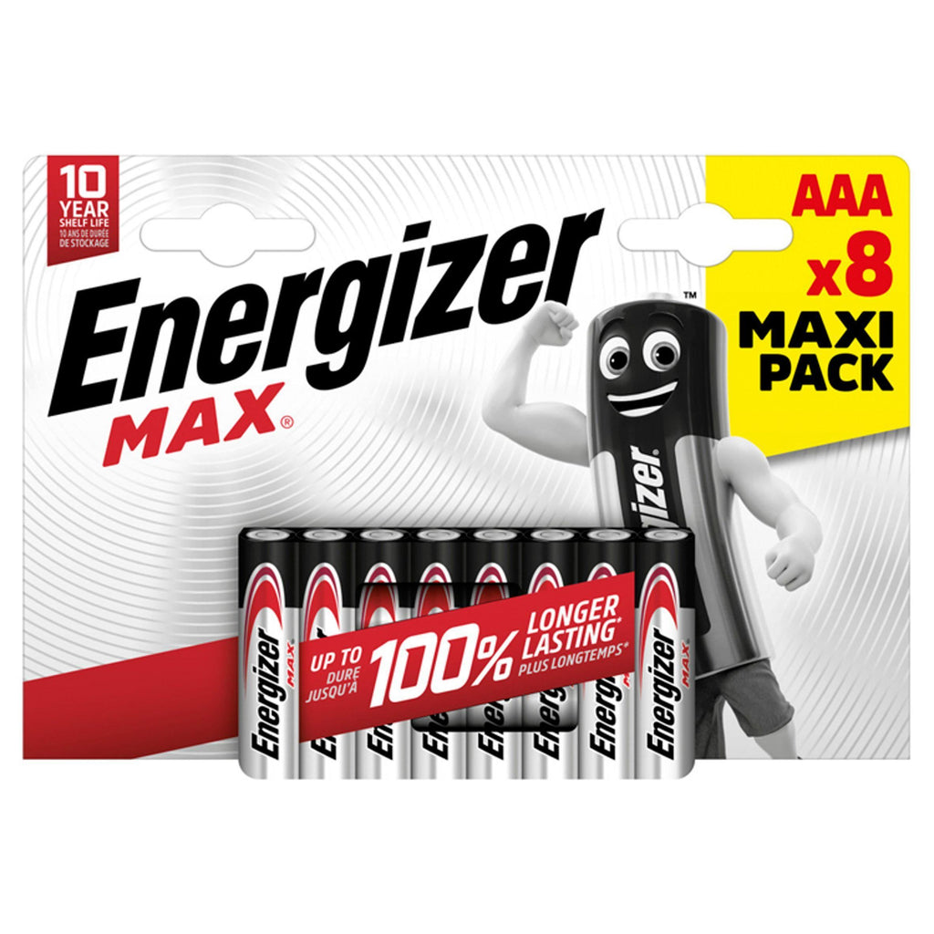 Energizer Max AAA Alkaline Batteries x8