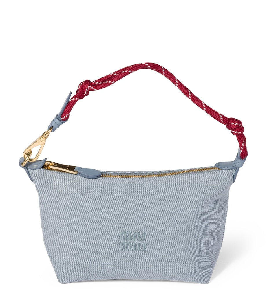 Miu Miu cotton gabardine logo pouch small - British product