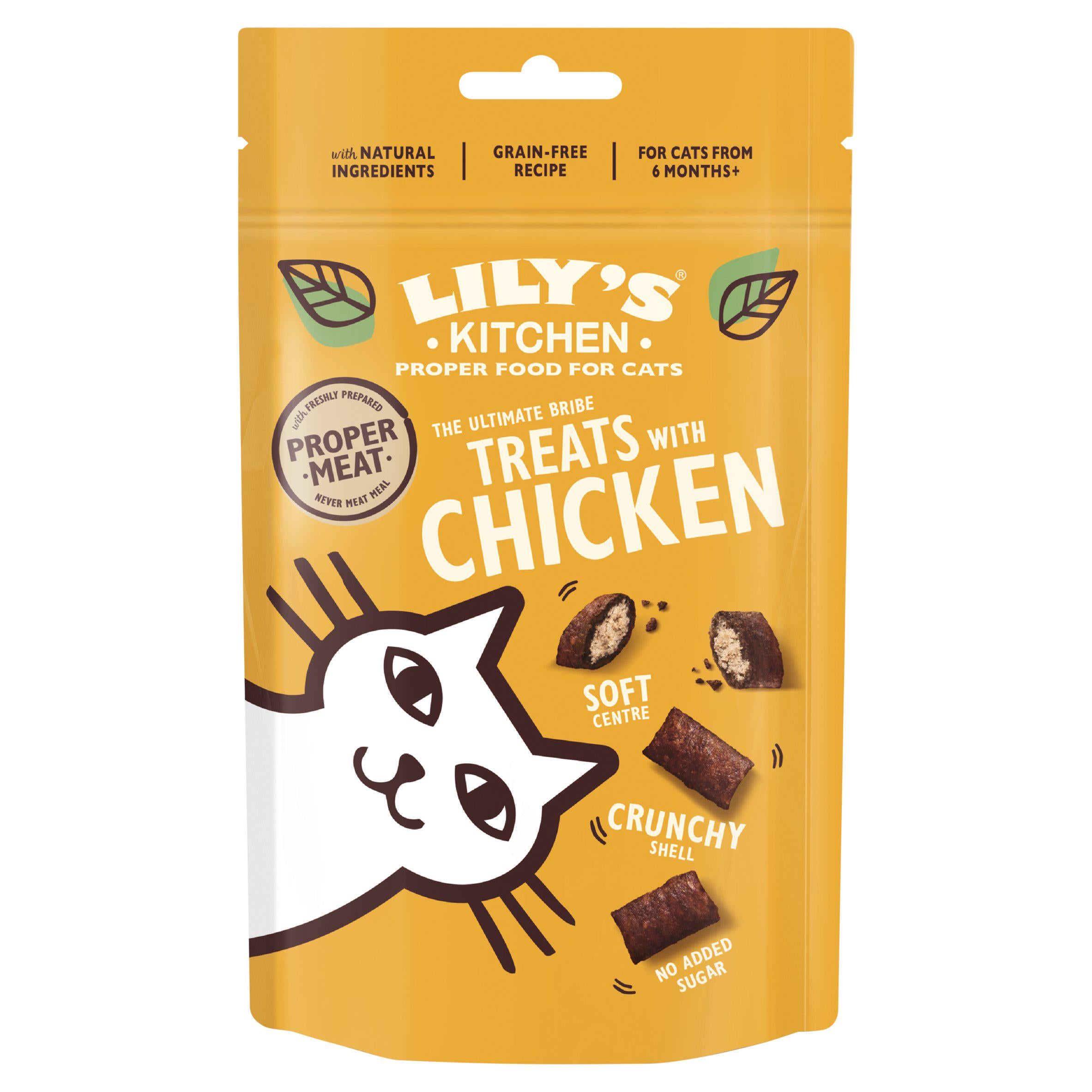 Lily's Kitchen Chicken Pillow Treats for Cats 60g GOODS Sainsburys   