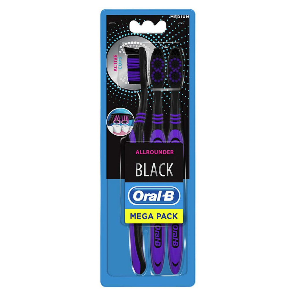 Oral-B All Round Clean Black toothbrush Mega Pack 3pk